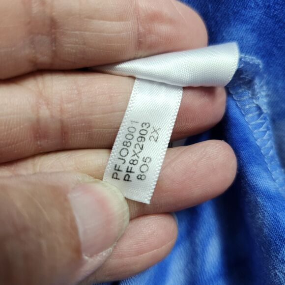 Calvin Klein Womens Athletic Top Size 2X Tie Die Hippie Gypsy Retro Athaleisure - Picture 7 of 12